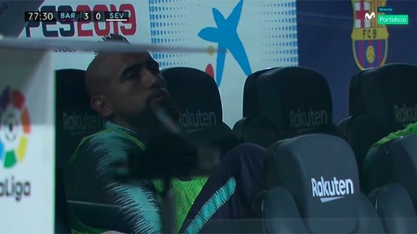 El rostro de Arturo Vidal.