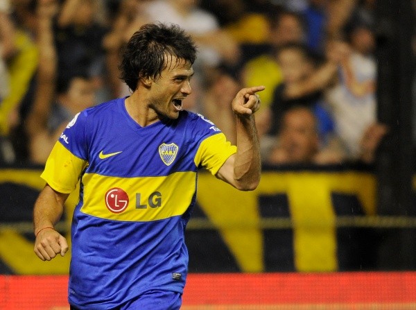 Cvitanich con la camiseta de Boca.