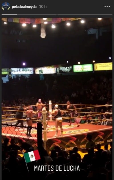 El técnico disfrutó de la Lucha Libre