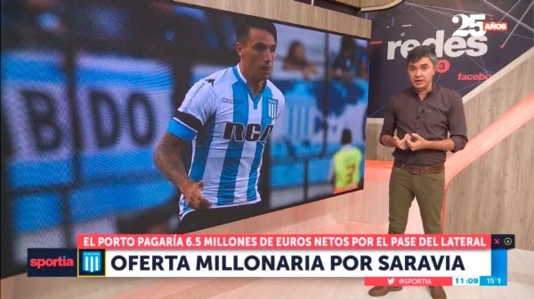 La oferta del Porto. (Captura: TyC Sports)