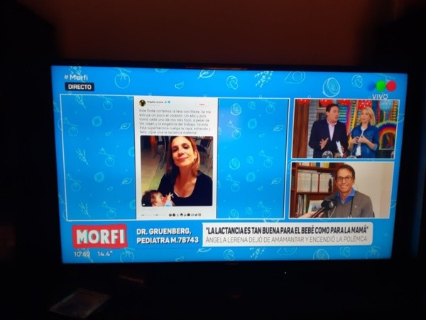 Captura del programa ‘Morfi’. (Foto: @adrian_crocato)