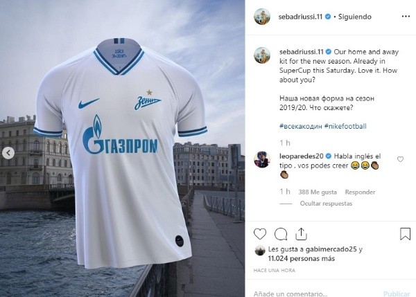 Driussi presentó la nueva camiseta del Zenit en inglés y ...