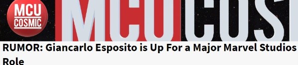 MCUCosmic revela que Espósito podría tener un papel importante en Marvel Studios
