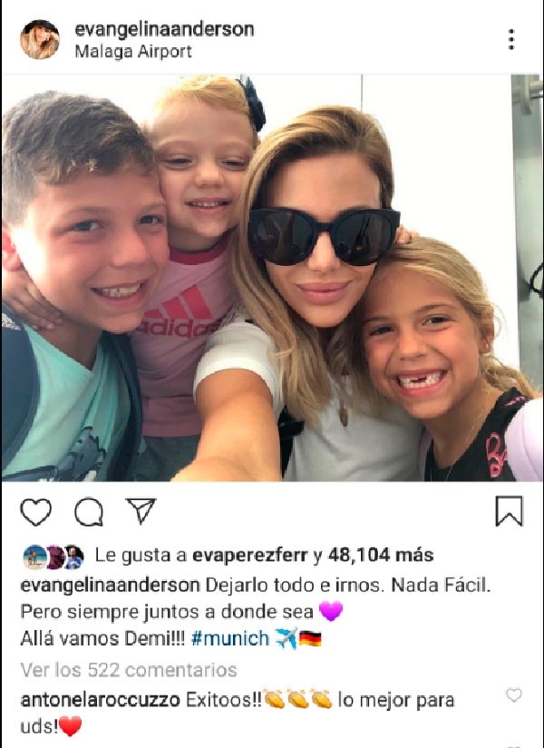 Comentario de Antonela en Instagram.