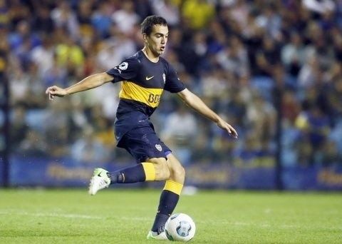Gonzalo Escalante con la camiseta de Boca.