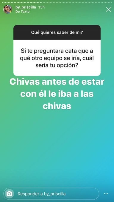 Imágenes de las respuesta que dio la esposa del Cata Domínguez sobre su futuro (Fuente: Instagram)