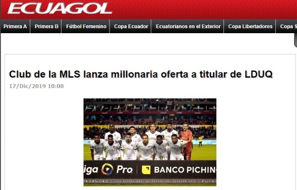 Así lo afirma 'Ecuagol'.