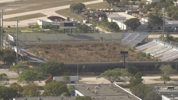 Así estaba el Lockhart Stadium en enero de 2019.
