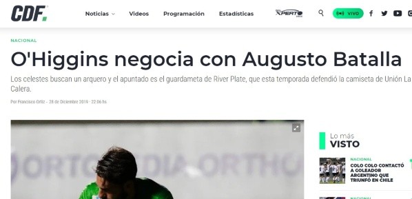 Así lo indican desde Chile.