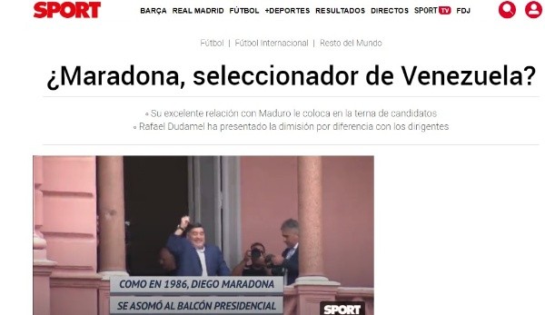 La información de 'Sport'.