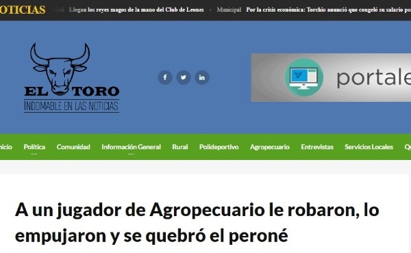 Así lo anunció 'Portal El Toro'.