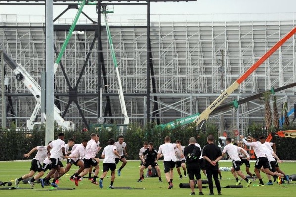 Los futbolistas de Inter Miami entrenando en el complejo de Fort Lauderdale. Foto:Sun Sentinel