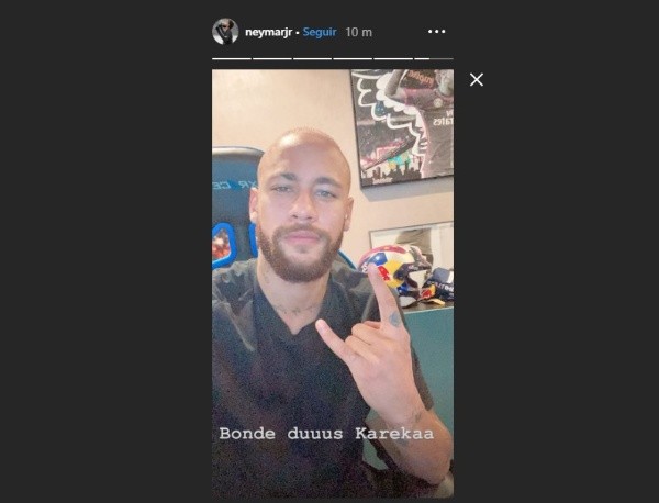 La historia de Neymar en Instagram.