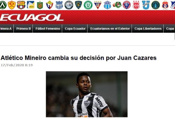 La información de 'Ecuagol'.