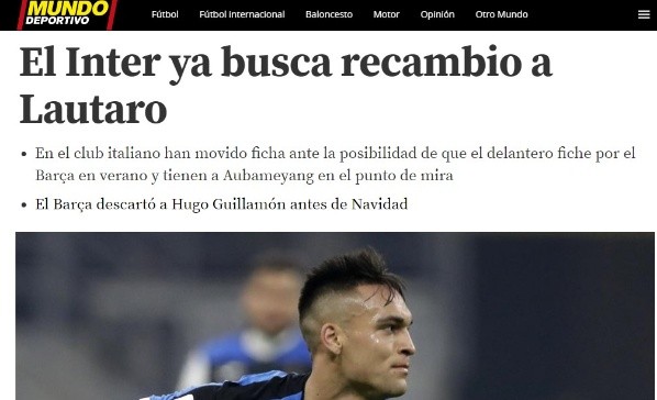 Así lo indica 'Mundo Deportivo'.