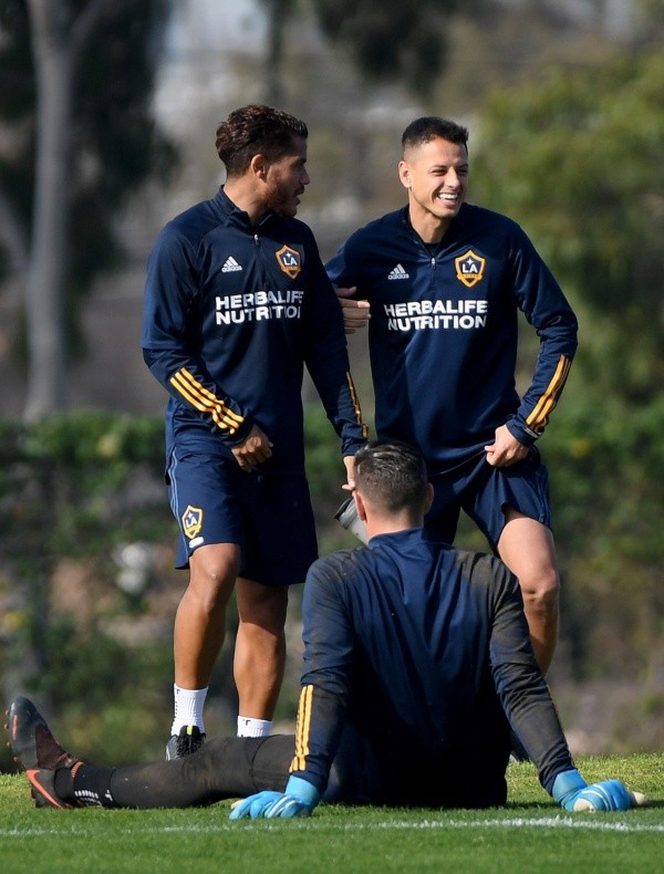 Dos Santos y Hernández en Los Angeles Galaxy