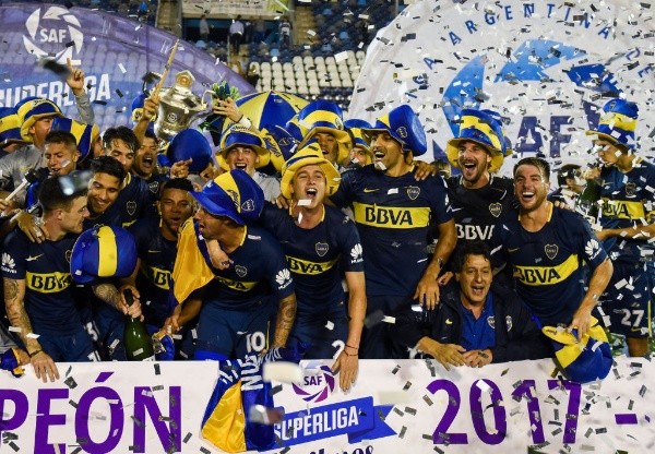 Mas, Buffarini, Reynoso, Ábila y Jara, campeones en 2018. (Getty)