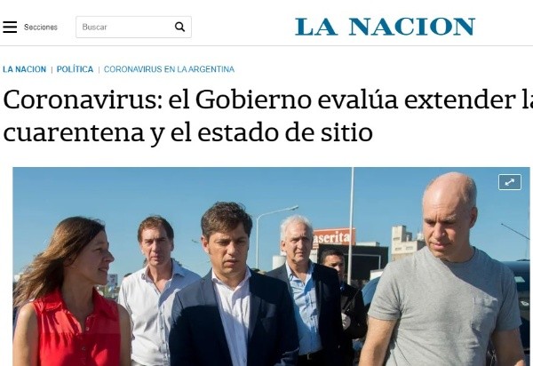 La información de 'La Nación'.