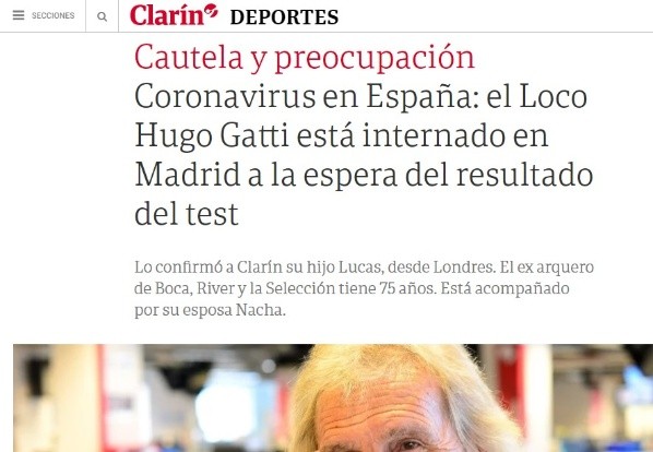 Lucas Gatti le confirmó la noticia a &#039;Clarín&#039;.