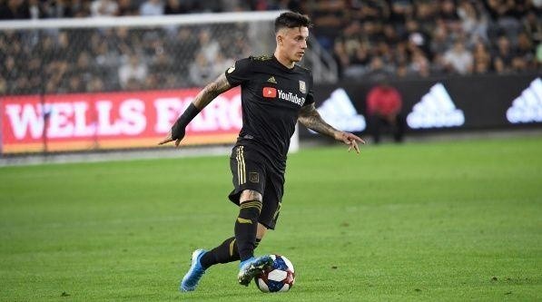 Rodríguez during a Los Angeles FC game.