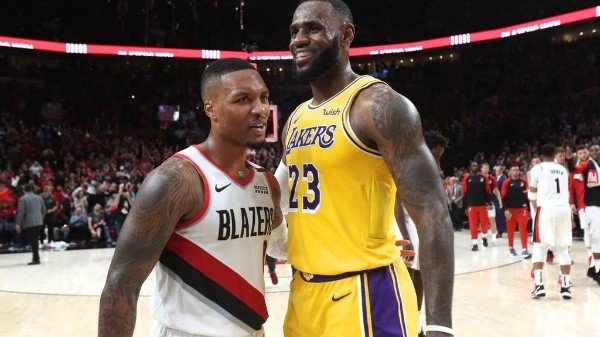 Damian Lillard y LeBron James – Getty