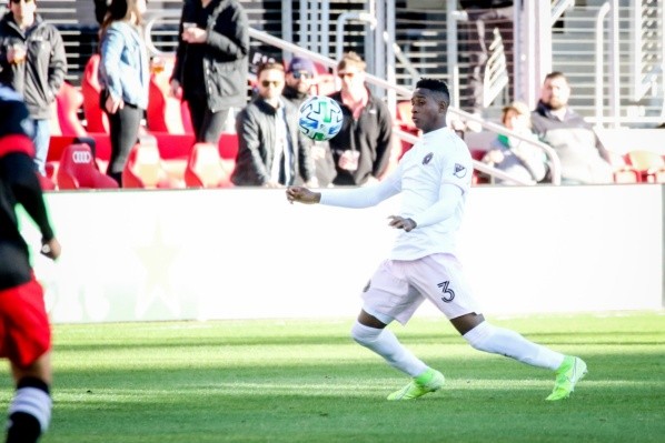 Andrés Reyes, en su debut oficial con la piel de Inter Miami. Foto: Inter Miami