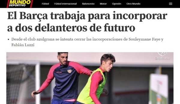 La información de 'Mundo Deportivo'.