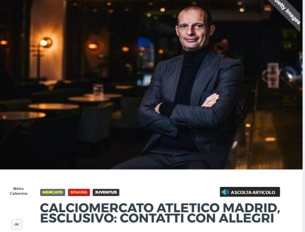 La información de 'Calciomercato'.