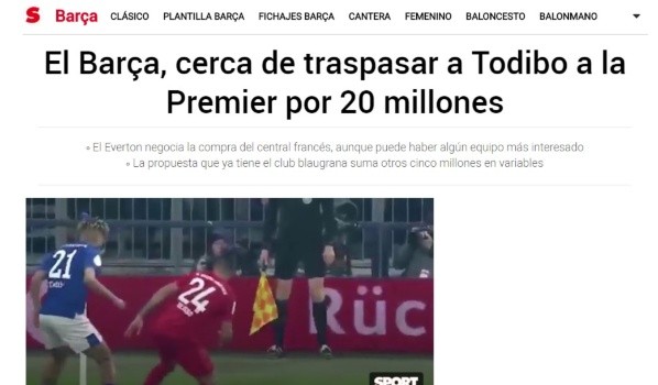 La información de 'Sport'.