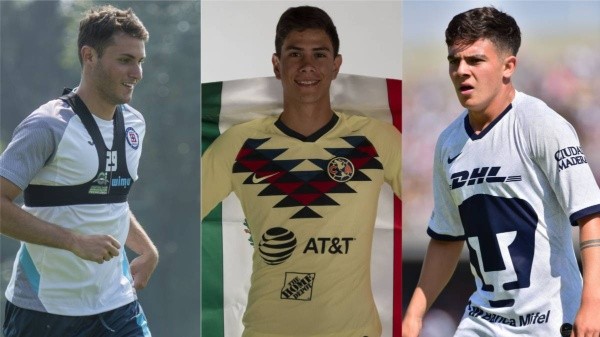 Tres canteranos de Cruz Azul, América y Pumas.