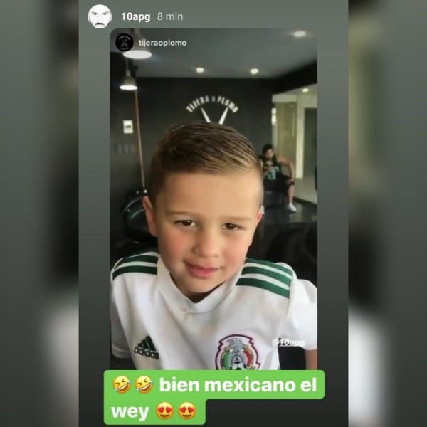 El hijo de Gignac siente los colores de México desde temprana edad.