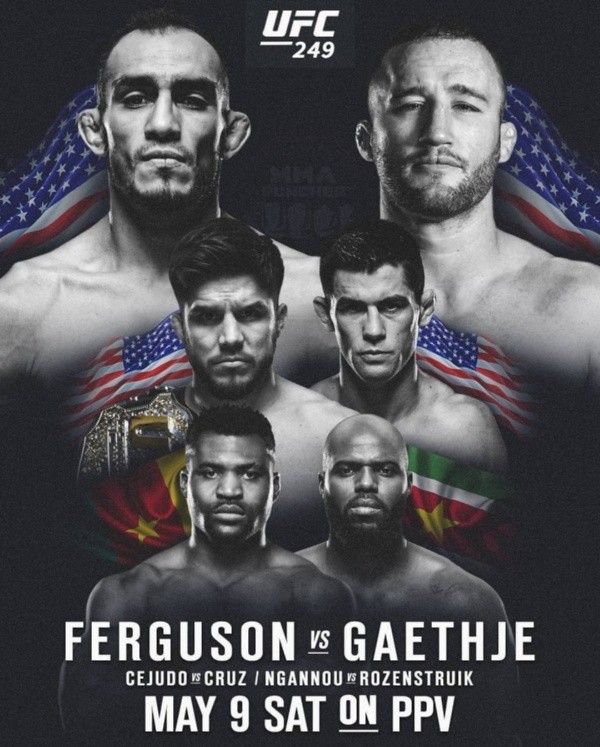 UFC vuelve a la actividad y presenta cartelera de sus próximos eventos