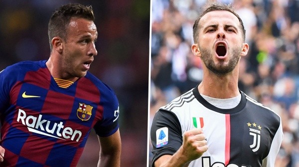 Arthur, de Barcelona; y Pjanic, de Juventus.