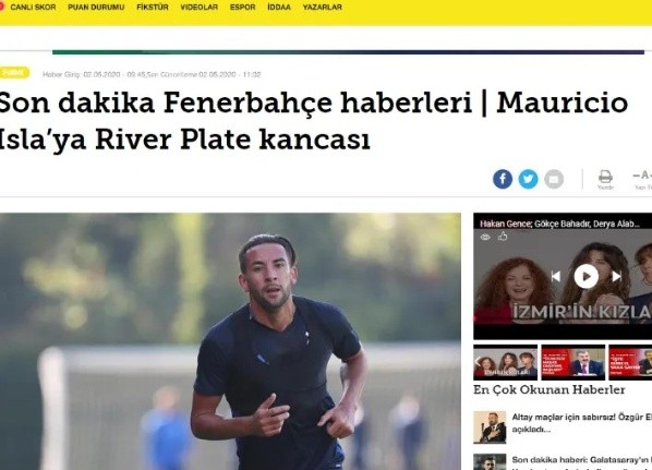 Así lo grafican los medios de Turquía.