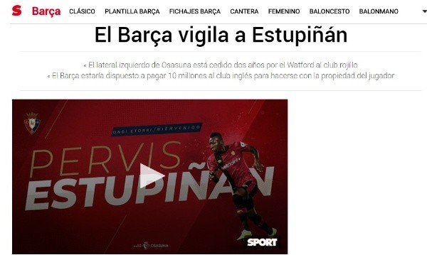 La información de 'Sport'.