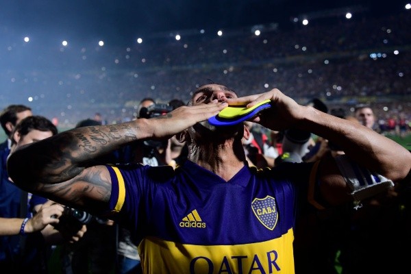 Carlos Tevez en el reciente título de Boca. (Foto: Getty)