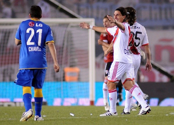 Arano durante una victoria sobre Boca. (Foto: Getty)
