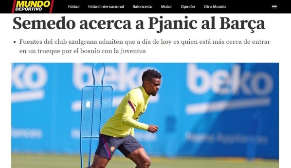 La información de 'Mundo Deportivo'.