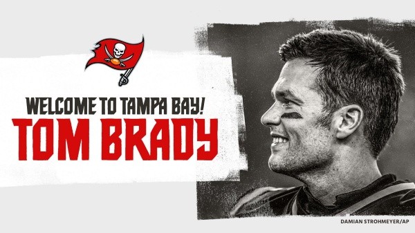 El 20 de marzo se anunció la llegada de Brady a los Buccaneers (Foto: @Buccaneers)