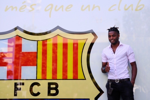 Song, el día de su presentación como futbolista del Barcelona (Foto: Getty)