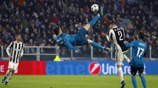 Cristiano’s incredible bicycle kick goal against Juventus.
