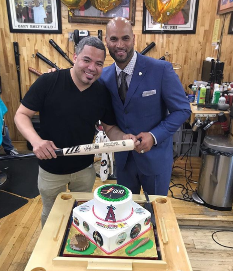 Jordan junto a Albert Pujols