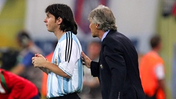 Messi y Pekerman en aquella Copa del Mundo.