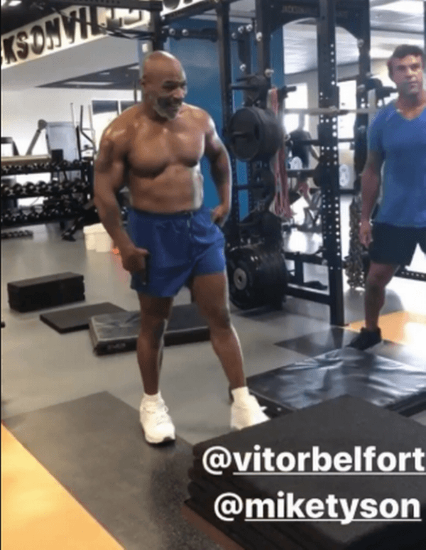 Mike Tyson sigue mostrando progresos en su físico (Foto: Vitor Belfort)