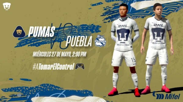 Pumas chocará este miércoles ante Publa (Foto: Twitter de Pumas)