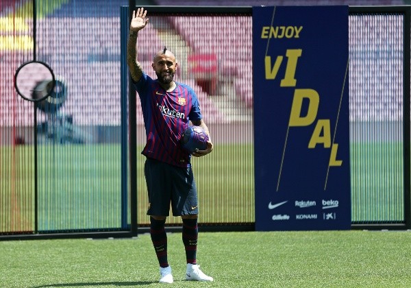 Vidal arribó al Barcelona a mediados del 2018 (Foto: Getty)