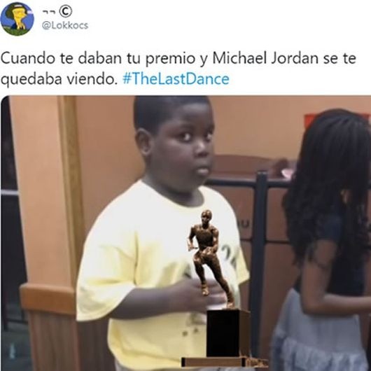 Meme sobre la serie de Jordan: ‘The Last Dance’. Foto: archivo particular.