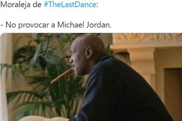 Meme sobre la serie de Jordan: ‘The Last Dance’. Foto: archivo particular.
