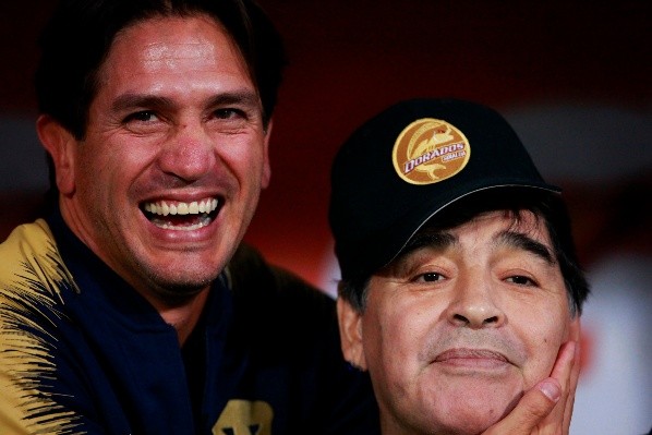 Marioni enfrentó a Maradona en el duelo entre Pumas y Dorados en 2019.