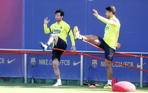 Messi había retomado los entrenamientos junto al resto de sus compañeros (Foto: Getty)